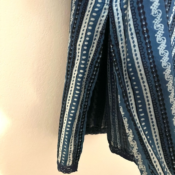 April Cornell Tunic Dress Blue Gray Peasant Boho Cottage - Picture 4 of 7